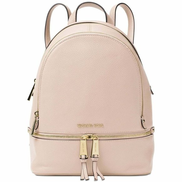 Michael Kors Rhea Zip Medium Size Backpack Soft Pink Leather New Sealed - Picture 5 of 11
